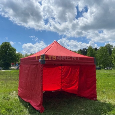 Telts 3x3m Sarkana ar sienām